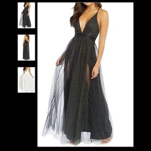 NWT tulle gown maxi dress sz S